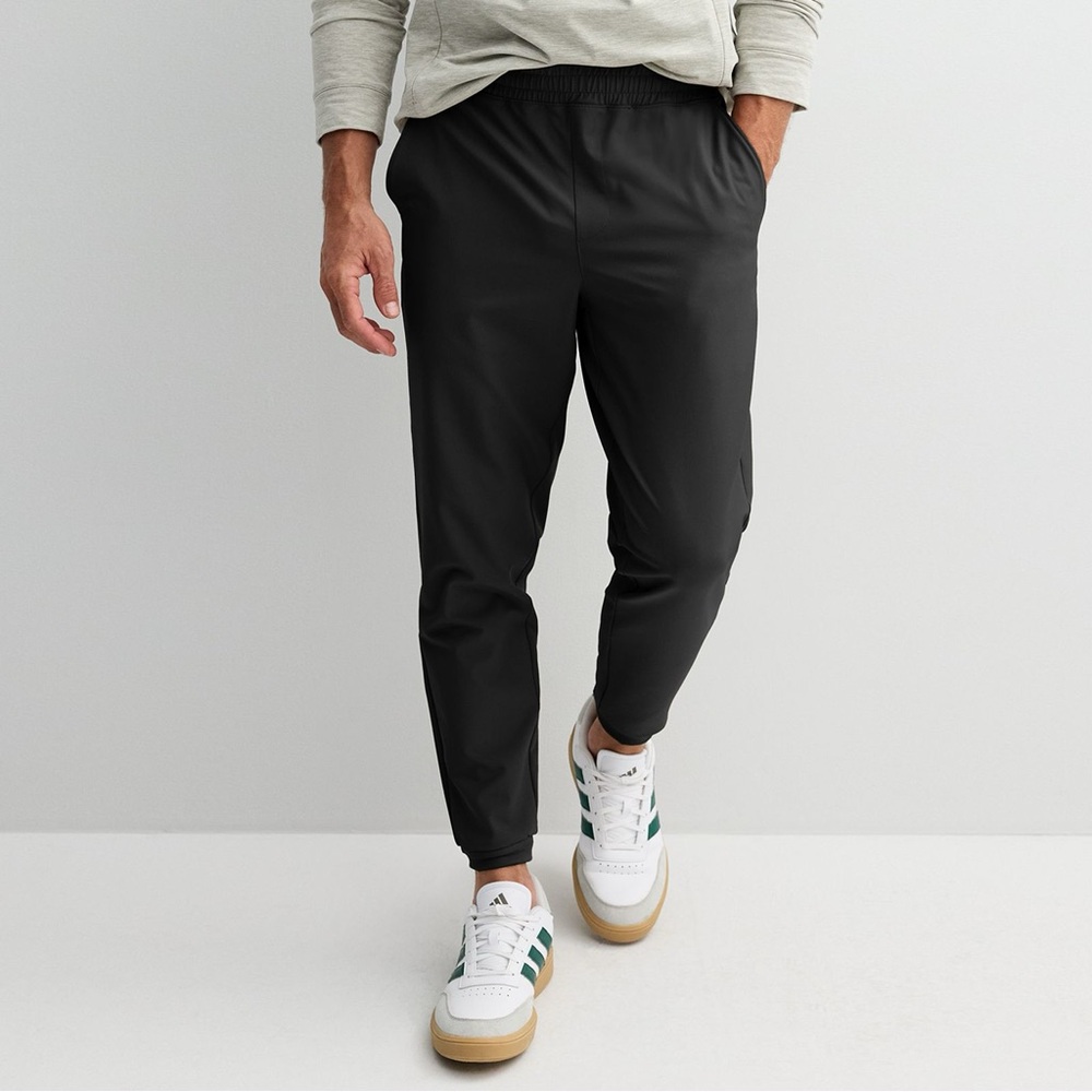 Men's FLX Dynamic Black Stretch Knit Cuff Joggers Size Large